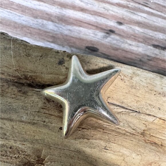 Tiffany & Co. Sterling Silver Star Pin Brooch 925 Mexico Puffed - Picture 1 of 6